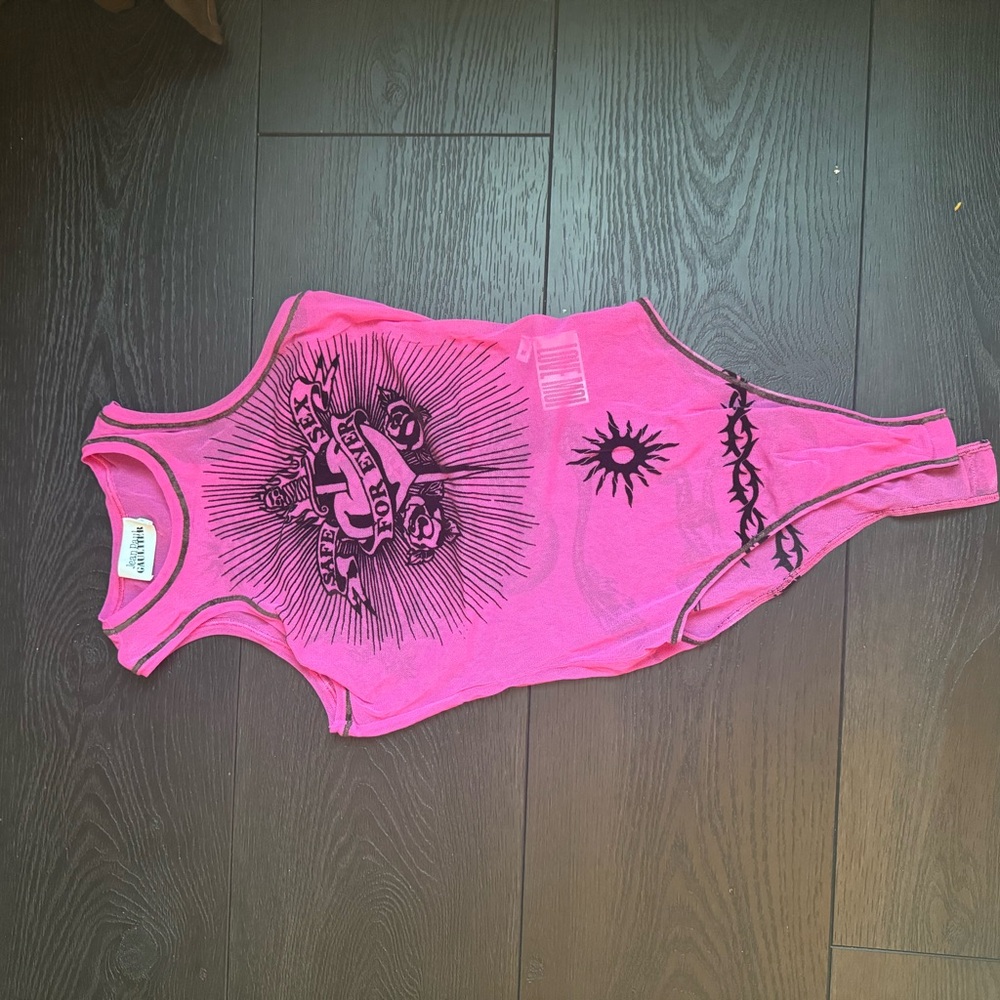 Pink Graphic Bodysuit